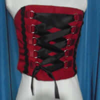 Boned bodice with front lacing