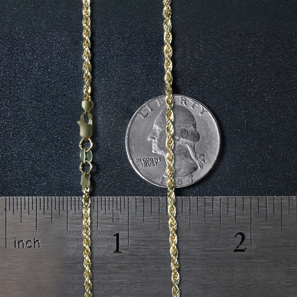 14k Yellow Gold Light Rope Chain (2.00 mm)