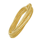 14K Yellow Gold Tubogas Triple Wrap Bangle